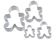 COOKIE CUTTERS GINGERBREAD BOY SET OF 4