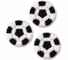 Soccer Ball Icing Decorations 9ct. Wilton