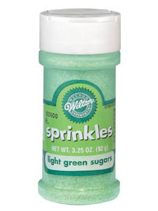 Light Green Sugar Crystal Sprinkles 3.25oz. Wilton