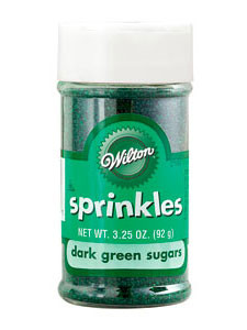Dark Green Sugar Crystal Sprinkles 3.25oz. Wilton