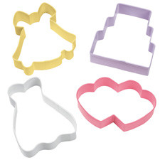 4 pc. Wedding Theme Cookie Cutter Set Wilton