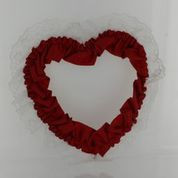 HEART FRAME RED/ LACE 6x6