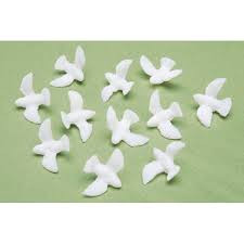 DOVES WHITE PLASTIC 15 CT