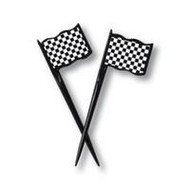 PARTY PICKS CHECKERED FLAGS 12 CT