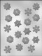 candy mold snowflakes x18