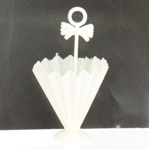 plastic white parasol