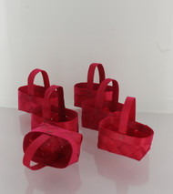 Red Mini Wood Chip Baskets