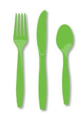 FORK SPOON KNIFEx24 CITRUS GREEN