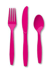 FORK SPOON KNIFEx24 HOT MAGENTA