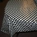 TABLECOVER PLASTIC 54 x 108" BLK/WH CHECKED