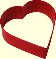 COOKIE CUTTER HEART RED METAL 3"