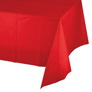 TABLECOVER PLASTIC 54 x 108" RED CLASSIC