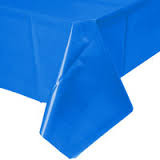 TABLECOVER PLASTIC 54 x 108" TRUE BLUE