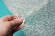 TABLECOVER PLASTIC 54 x 108"  WHITE LACE