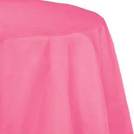TABLECOVER PLASTIC ROUND PINK CANDY