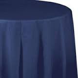 TABLECOVER PLASTIC ROUND NAVY