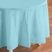 TABLECOVER PLASTIC ROUND PASTEL BLUE