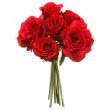 NOSEGAY ROSE BOUQUET 10.5" RED