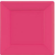 PLATES SQUARE 9.25 IN. PINK CANDY 18 CT