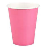 CUPS 9 OZ. CANDY PINK 24 CT
