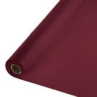 PLASTIC TABLE COVER ROLL 100' BURGUNDY