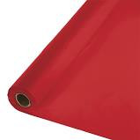 PLASTIC TABLE COVER ROLL 100' RED