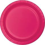 PLATES 9 IN. HOT MAGENTA 24 CT