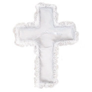 PILLOW RING CROSS W/ LACE