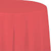 TABLECOVER PLASTIC ROUND  CORAL