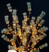 LIGHTED STEMS FROSTED PINE WILLOW 72 LIGHTS