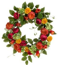 WREATH MIXED FLORAL 26"
