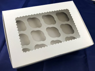 CUPCAKE BOX /WINDOW WHITE 3 CT