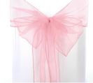 CHAIR BOW PINK ORGANZA 10 PACK  9"X3YRDS