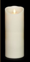 PILLAR CANDLE LED AVALON IVORY 3X8