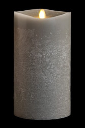 PILLAR CANDLE LED 4" X 7" PLATINUM