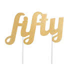 CAKE TOPPER FIFTY GOLD PICK