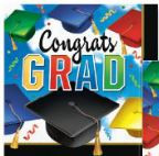 LN NAPKINS GRAD CELEBRATION 100 CT