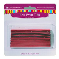 TWIST TIES RED FOIL 50 PC