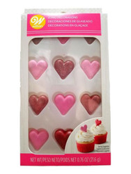 ICING DECO SPARKLING HEARTS12  CT