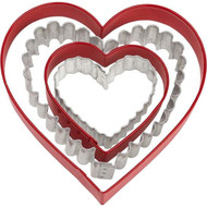 COOKIE CUTTERS HEARTS 4 Pc NESTED