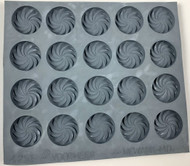 RUBBER CANDY MOLDS MINT SWIRL 20 CAVITIES