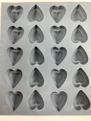RUBBER CANDY MOLDS DOUBLE HEART 50 CAVITIES
