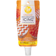 ICING POUCH ORANGE 8 OZ WITH TIP