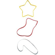 COOKIE CUTTER SET STAR, STOCKING, CANDY CANE