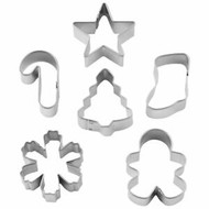 COOKIE CUTTERS MINI CHRISTMAS 6 PC