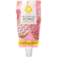 ICING POUCH PINK 8 OZ WITH TIP