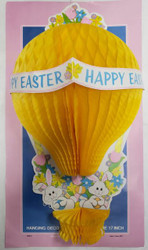 HONEYCOMB EASTER HOT AIR HANGING DECOR 17"