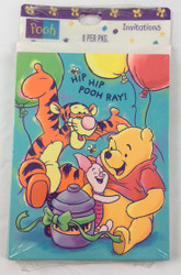 INVITATIONS POOH PARTY 8 CT