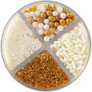 SPRINKLES PEARLIZED GOLD & WHITE 4 CELL 3.8 OZ.