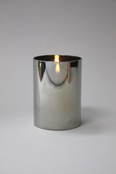 CANDLE RADIANCE POURED 3.5X5 BATTERY CROME